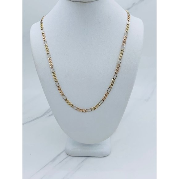 ❤️ 14k gold necklace figaro 24”